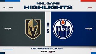 NHL Highlights | Golden Knights vs. Oilers - December 14, 2024