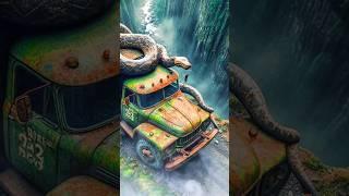 Travel Exploring | Python on Truck | Amazon Jungle #shorts #wow #nature