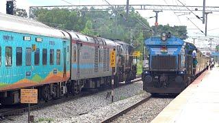 12-in-1 Speeding Trains in TUMKUR SECTION: PART -1| Clash of 2 WDP 4's in LHF Modes| INDIAN RAILWAYS