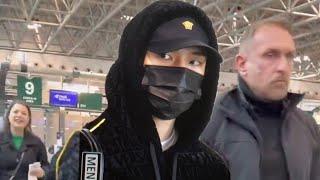 250301 Hyunjin 황현진 of STRAY KIDS ️ Departure to Seoul from Milan at Airport MXP  March 1 2025