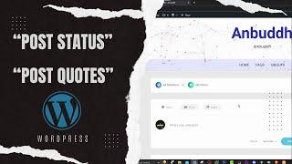 Create "Status & Quote" Posting Site in Wordpress Using Buddypress & Youzify