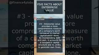 FIVE FACTS ABOUT ENTERPRISE VALUE [C] #cashflow #value #fundamental #analysis #buystocks #uponly