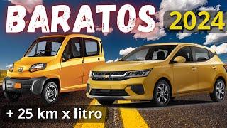 Los 12 AUTOS MAS BARATOS EN MEXICO modelo 2024