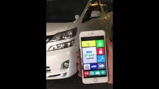 toyota vellfire car alarm system smart apple i phone 6 plus apps start engine
