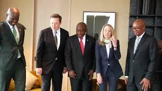 President Cyril Ramaphosa meets with Mr Elon Musk of Tesla and X in New York