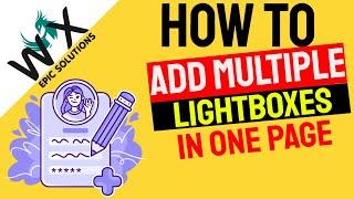 Add Multiple Lightboxes / Pop-Ups In one page Wix websites