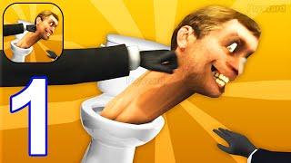 Toilet Fight - Gameplay Walkthrough Part 1 Skibidi Toilet VS Cameraman War (iOS, Android)