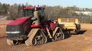 Case 580 Quadtrac with K-Tec Pull Behind Scraper