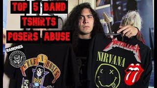 Top 5 Metal/Rock Band T-shirts Every Poser Wears