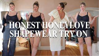 HONEST FIRST IMPRESSIONS OF HONEYLOVE SHAPEWEAR! | outfit solutions + styling shape wear | SIZE 16