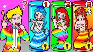 [paper doll] Which Mermaid will The Prince Choose to Rescue? | Rapunzel Family 놀이 종이