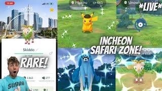 Shiny Hunting Rare Backgrounds at Incheon Safari Zone in Pokemon Go LIVE!