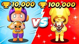 Players With LOW Trophies Vs High Trophies in Brawl Stars