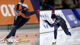 Kimi Goetz battles Femke Kok in thrilling 500m at speed skating Worlds | NBC Sports