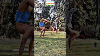  Indian army handstand balance push up challenge #shorts #viral #trending #indianarmy #army