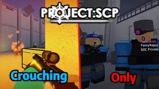 Losing my Mind While Doing the Crouching Only Challenge - Project: SCP(Roblox)