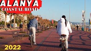 alanya coastal road walking tour 2022 ! antalya alanya turkey holiday ! turkey travel vlog