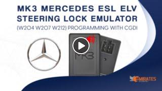 MK3 Mercedes ESL ELV Steering Lock Emulator W204 W207 W212 programming With CGDI