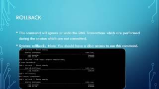 TCL ROLLBACK Command,SQL Basics Tutorial -15