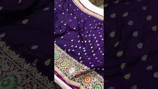 Purple Banarasi Handloom Katan Silk Saree - Aura Benaras