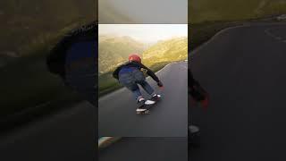 Fast skateboarding on dream road ️ #fast #downhill #longboard #extreme #skateboard #sport #slide