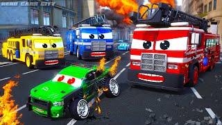 Zombie Cars City: Heroic Police Cars & Fire Trucks Emergency Rescue Mission! | Hero Cars Movie