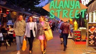 alanya street walking tour 2022 ! alanya city center ! alanya antalya turkey holiday travel 4k video