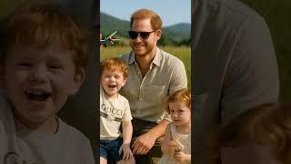 Prince Harry and kids playing outdoors #playing #outdoors #happy #cute #fun #family #princeharry