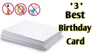 3 Easy & Beautiful Happy Birthday card | handmade birthday greeting card | how to make birthday card