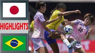 Japan vs Brazil Extended Highlights & All Goals | Pre-Match Women's Football Olympic Games 2024