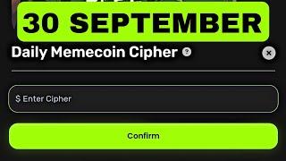 Memes Lab Bot Daily Cipher Today 30 September | Memes Lab Cipher Code Today | Daily Memecoin Cipher