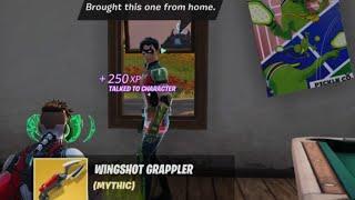 Wingshot Grappler Damage Players + Travel Distance Quests, Fortnite