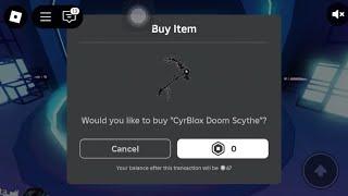 Gettin CyrBlox Doom Scythe Free UGC Limited in Roblox!!