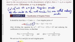 6 3 Power Series Solutions About Singular Points