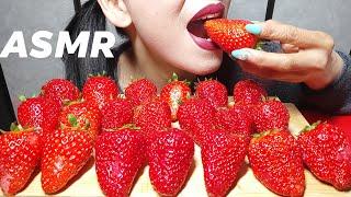 ASMR GIANT JAPANESE STRAWBERRY Juicy Satisfying Sounds #strawberry #giant #juicy