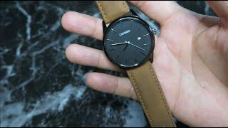 Black Cadisen Watch Review| Brown Leather Band