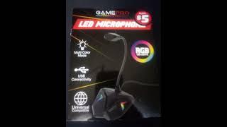 Mic test review with GamePRO Led Microphone RGB led Lights