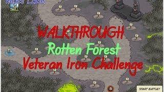 Kingdom Rush Walkthrough Rotten Forest [Veteran] [Iron Challenge]