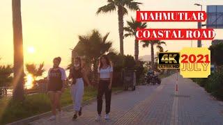 mahmutlar alanya coastal road walking tour 4k ! antalya turkey holiday ! turkey travel 4k uhd 60fps