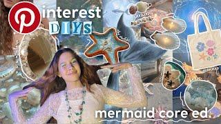 повторяю Pinterest DIYS в стиле MERMAID COREзеркало с ракушками, океан-свеча, гирлянда с медузами