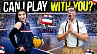 Nerd vs Volleyball Team - They Let Me Play