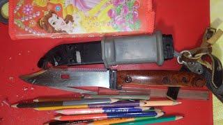 HOW to sharpen pencils Bayonet Kalashnikov Knife.  Survival Knife Tactical.Штык Нож Калашникова