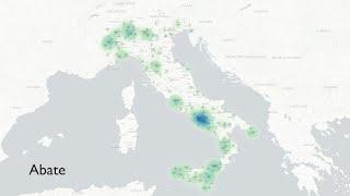 Maps of 45,000 Surnames in Italy