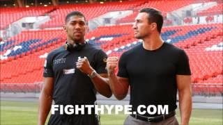 ANTHONY JOSHUA VS. WLADIMIR KLITSCHKO OFFICIAL FACE OFF; WHO HAS THE SIZE ADVANTAGE?