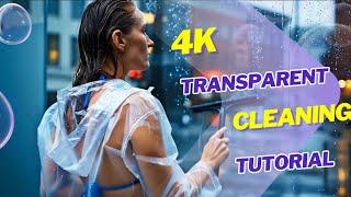[4K] Cleaning Day in TRANSPARENT Raincoat | Satisfying & Relaxing / transparent cleaning tutorial
