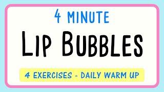 4 Minute Lip Bubbles Singing exercises - Daily vocal warm up before speaking