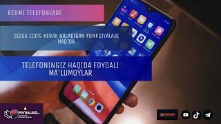 REDMI telefonlari sirlari va AJOYIB siz bilmagan funksiyalari!