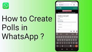 How to Create Polls in WhatsApp ?