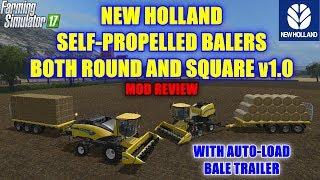 FS17 - New Holland Self-Propelled Balers With Auto-Load Trailer "Mod Review"