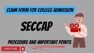 claim form for college admission | important discussions regarding claim form